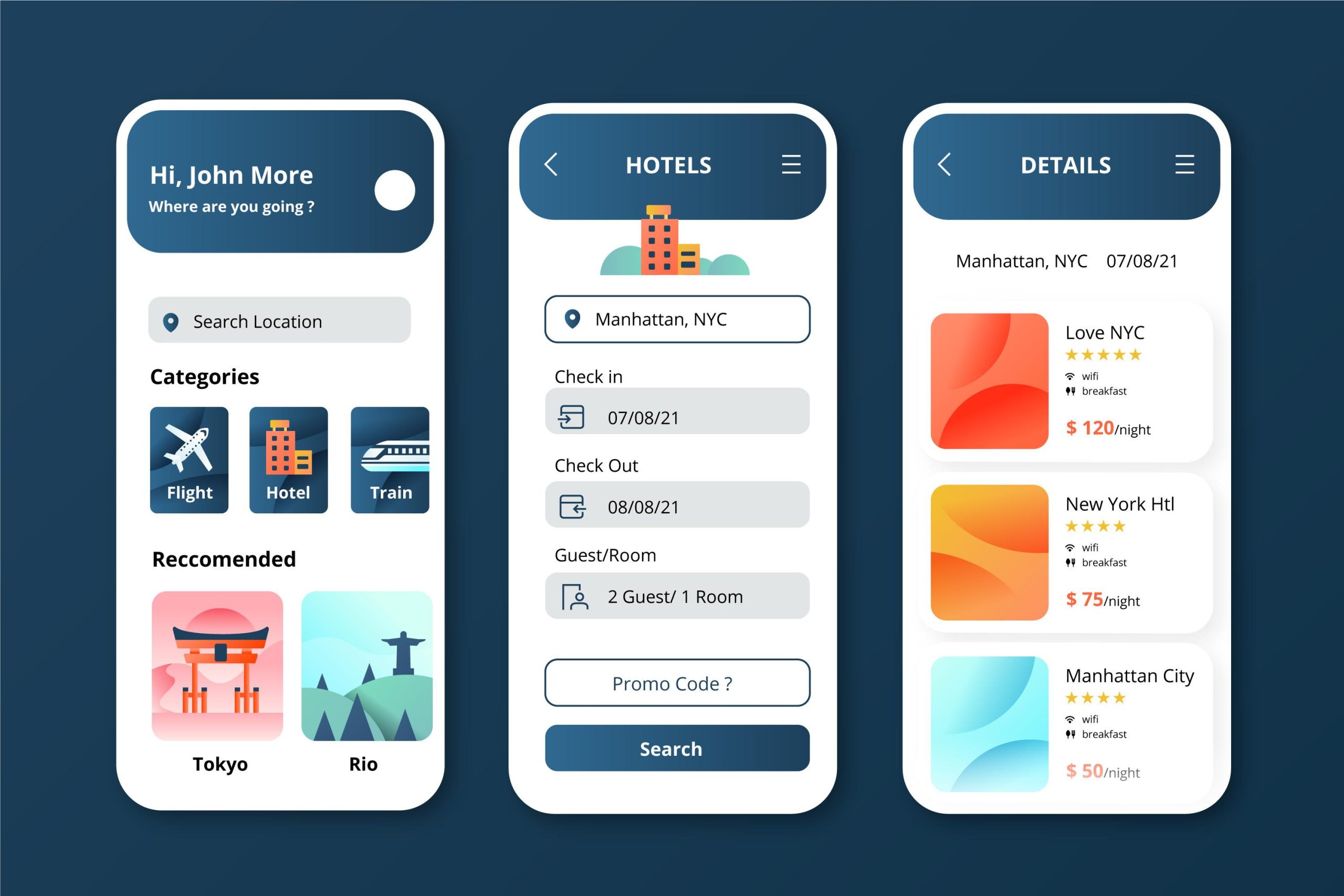 mobile app UI design