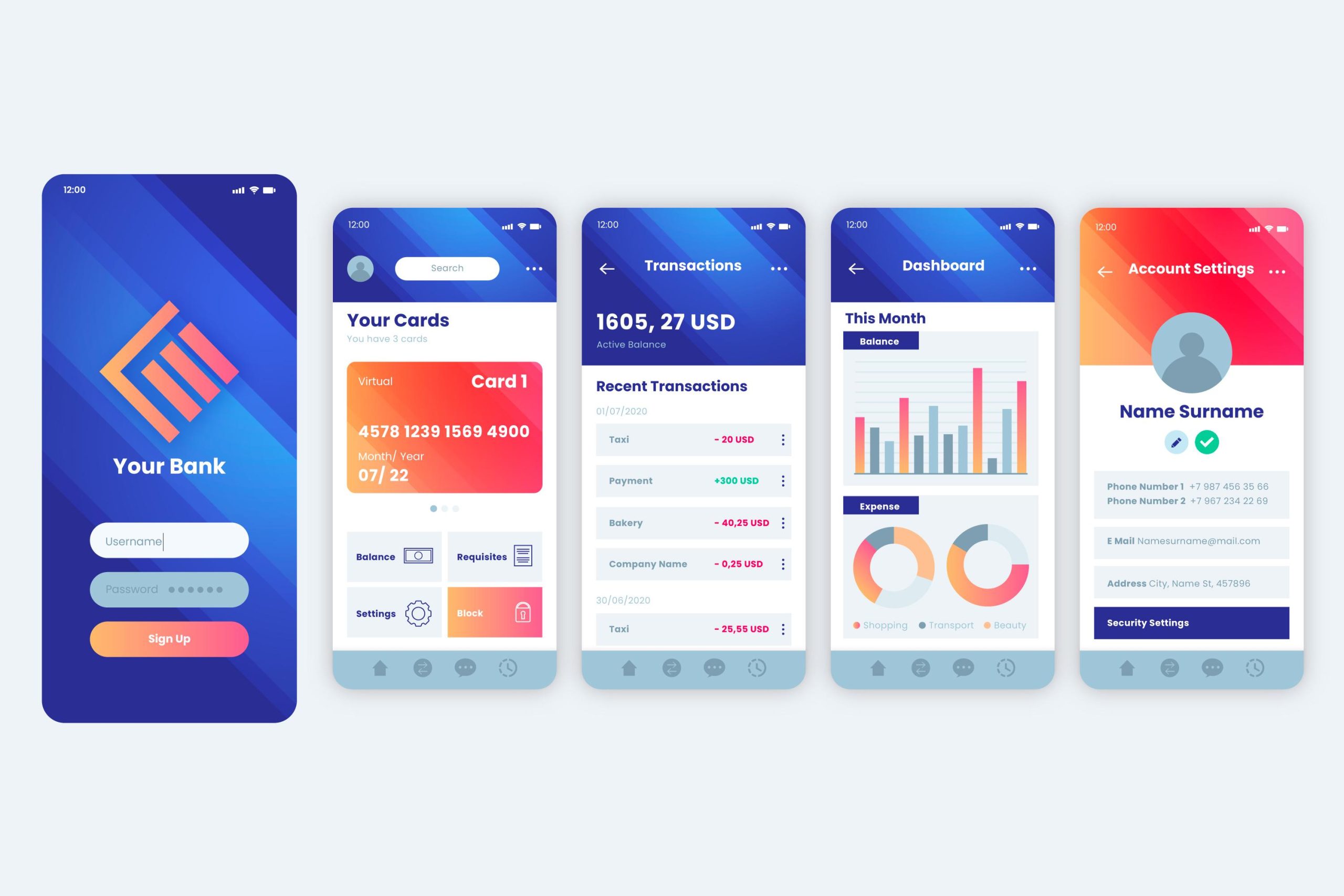 mobile app UI design